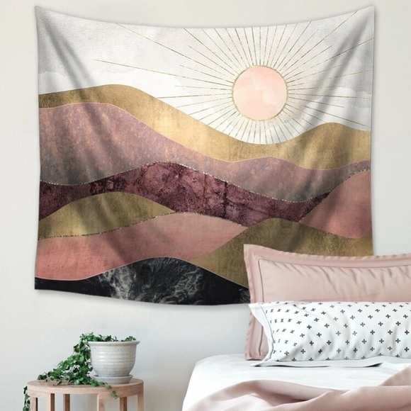 Sun Over Mountains Hanging Wall Decor. Bohemian theme, western, chic - Picture 1 of 6